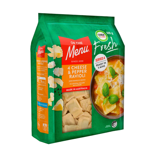 Fresh 4 Cheese & Pepper Ravioli 600g